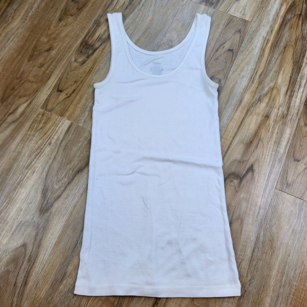 💜White Classic Scoop Neck Sleeveless Top Small - Picture 2 of 9